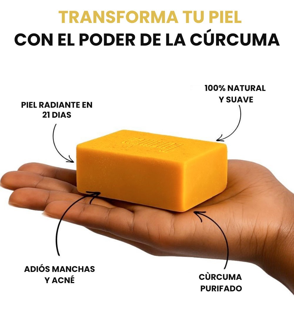 Jabón de Cúrcuma Original — 🔥 OFERTA DE ¡BUEN FIN! Compra 1  y llevate 1 Jabón de Regalo✨ – Elimina manchas y acné rápido 💛 Envío GRATIS 🚚 y Pago al Recibir 💵